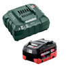 Metabo 5.5 LiHD 1 +1 KIT 18V LiHD Starter Pack 1 x 5.5 Ah(1 x 18V 5.5 Ah LiHD Battery Pack 1 x ASC 55 Air-cooled Charger)