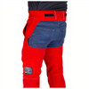 Big Red Leather Seatless Welders Trousers