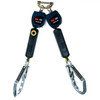 3M Nano-Lok™ Twin Leg SRL with Quick Connector & Steel Scaff Hook Black 1.8m
