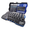 Kincrome 1/2 Dr Lok-On Std & Deep Impact Socket Set Metric 24pce