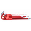 KC Tools Extra Long Ball Point Hex Key Set Imperial 9pce