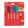 Milwaukee Inkzall Colour Chisel Tip Marker 4pk