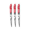 Milwaukee Sawzall 225mm The Ax With Carbide Teeth or Pruning & Clean Wood Reciprocating Saw Blade 3pk
