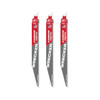 Milwaukee Sawzall 230mm 6tpi The Wrecker With Carbide Teeth Reciprocating Saw Blade 3pk