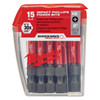 Milwaukee SHOCKWAVE 50mm (2”) Phillips #2 Power Bit 15pk