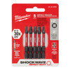 Milwaukee Shockwave 50mm (2”) Square Recess #2 Impact Driver Bit 5pk