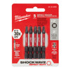 Milwaukee SHOCKWAVE 50mm (2”) Square Recess #2 Impact Driver Bit 5pk