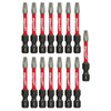 Milwaukee SHOCKWAVE 50mm (2”) Square Recess #2 Power Bit 15pk