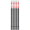 Milwaukee SHOCKWAVE 150mm (6”) Square Recess #2 Power Bit 5pk