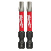 Milwaukee SHOCKWAVE 50mm (2”) T30 Torx Power Bit 2pk