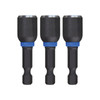 Milwaukee SHOCKWAVE 3/8x50mm (2”) Power Bit Magnetic Nutdriver 3pk