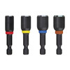 Milwaukee Shockwave 50mm Magnetic Nutdriver Bit Set 1/4, 5/16, 3/8, 7/16 4pce
