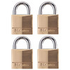 Master Lock Padlock Brass 40mm Key Alike 4pk 140Q