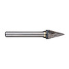 Alpha 5/8x1 Pointed Cone Carbide Burr 1/4 Shank