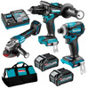 Makita 3 Piece BRUSHLESS Combo Kit - HP001GZ. TD001GZ. GA013GZ. 2x BL4040. DC40RA & TOTE BAG (199935-1)