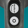 Makita 18V BRUSHLESS Stick Vacuum. Push Button Switch. Disposable Dust Bag. Teal Housing - Tool Only