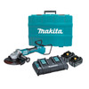 Makita 18Vx2 BRUSHLESS 230mm Paddle Switch Angle Grinder Kit - Includes 2 x 5.0Ah Batteries. Dual Port Rapid Charger & Carry Case