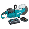 Makita 18Vx2 BRUSHLESS 230mm (9”) Power Cutter Kit - Includes 2 x 5.0Ah Batteries. Dual Port Rapid Charger * Blade not included