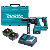 Makita 18V BRUSHLESS 24mm Quick Change Chuck Rotary Hammer Kit - Includes 2 x 5.0Ah Batteries. Rapid Charger & Carry Case