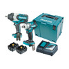 Makita 2 Piece BRUSHLESS Combo Kit - DTW1002Z. DTW300Z. 2 x BL1850B. DC18RC & MakPac Case