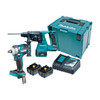 Makita 2 Piece BRUSHLESS Combo Kit - DTW300Z. DHR242Z. 2 x BL1850B. DC18RC & MakPac Case