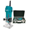 Makita 6.35mm (1/4”) Laminate Trimmer. 530W. Carry case