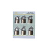 Mako 32mm Brass Tri Circle Padlocks 6pk