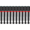 Milwaukee Shockwave 1/4x65mm (2-1/2”) Power Bit Magnetic Nutdriver 10pk