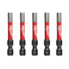 Milwaukee Shockwave Power Bit Hex 6mm 50mm (2”) Pkt 5