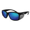 Rayzr Matte Black Frame Blue Mirror Lens Polarised Safety Glasses