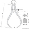 Accud 150mm Outside Spring Caliper