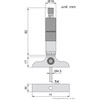 Accud 0-300mm Depth Micrometer with Captive Anvils
