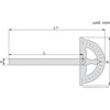 Accud 180° Protractor & 500mm Combination Square