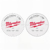 Milwaukee 305mm (12”) General Purpose 44T & Fine Finish 80T Circular Saw Blades 2pk