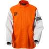 Elliotts Proban Welders Jacket Orange/ Leather Sleeves Medium