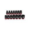 Milwaukee Shockwave 7-21mm 3/8 Dr 6pt Standard Impact Socket Set Metric 14pce