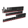 Milwaukee Shockwave 8-19mm 5/16-3/4 3/8 Dr 6pt Deep Impact Socket Set Metric & Imperial 43pce
