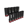 Milwaukee Shockwave 3/8-1-1/16 1/2 Dr 6pt Deep Impact Socket Set Imperial 12pce