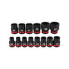 Milwaukee Shockwave 10-27mm 1/2 Dr 6pt Standard Impact Socket Set Metric 14pce