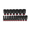 Milwaukee Shockwave 3/8-1-1/2 1/2 Dr 6pt Deep Impact Socket Set Imperial 19pce