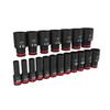 Milwaukee Shockwave 3/8-1-1/2 1/2 Dr 6pt Deep Impact Socket Set Imperial 19pce