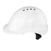 Maxiguard White Vented Hard Hat, sliplock harness