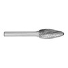 Alpha Silver Series 1/2x1-1/4 Flame Shape Carbide Burr 1/4 Shank