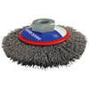 100mm Crimped Bevel Wheel Brush Carbon Steel Multi-thread
