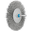 Pferd 100x10x6mm Shaft Mounted Crimped S/Steel Inox Wire Brush