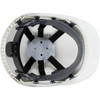 Maxiguard Long Peak White Vented Hard Hat, ratchet harness