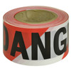 Danger Tape Red/White 100m x 75mm
