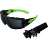 Evolve Smoke Safety Glasses with Gasket & Headband