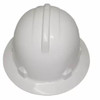 3M HH40 Wide Brim Hard Hat Non-Vented ABS Type 1 With Polycarbonate Lamp Bracket  Reflective Tape 2  White