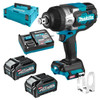 Makita 40V Max BRUSHLESS 3/4” Impact Wrench - Includes 2 x 4.0Ah Batteries. Single Port Rapid Charger & Makpac Case Type 3
